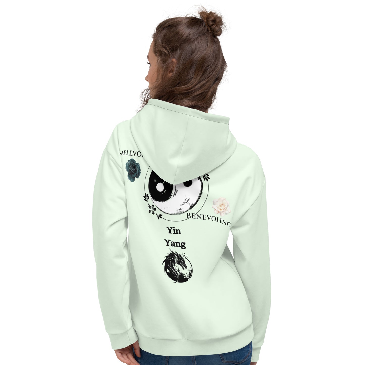 Yin Yang Dragon Mint Hoodie