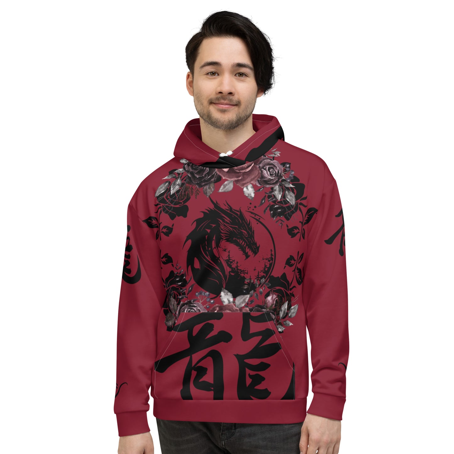 Black Crimson Rose Hoodie