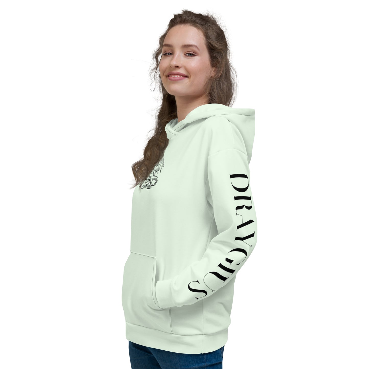 Yin Yang Dragon Mint Hoodie