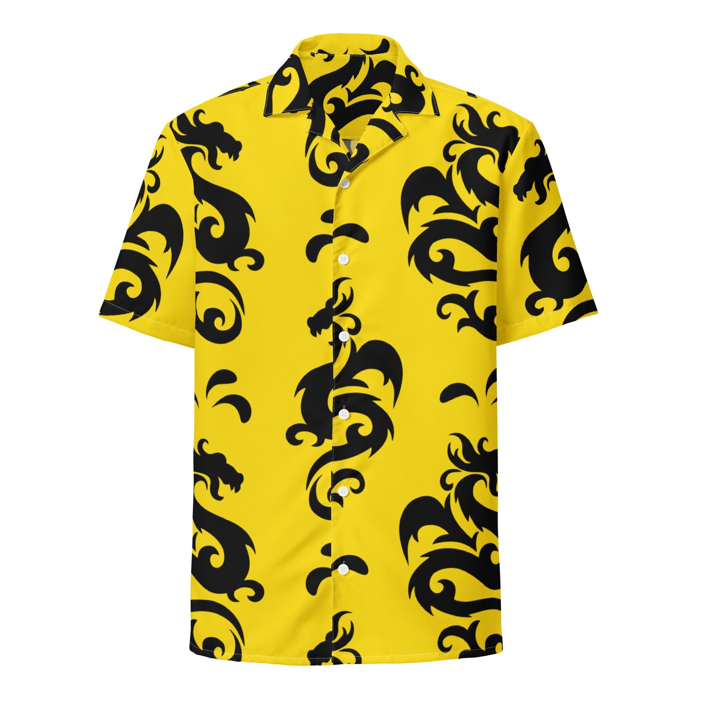 Yellow Dragon button shirt