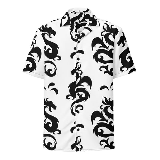 White Dragon button shirt