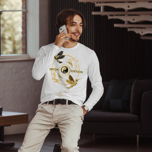 DYG Golden Hummingbird Long Sleeve Fitted Crew