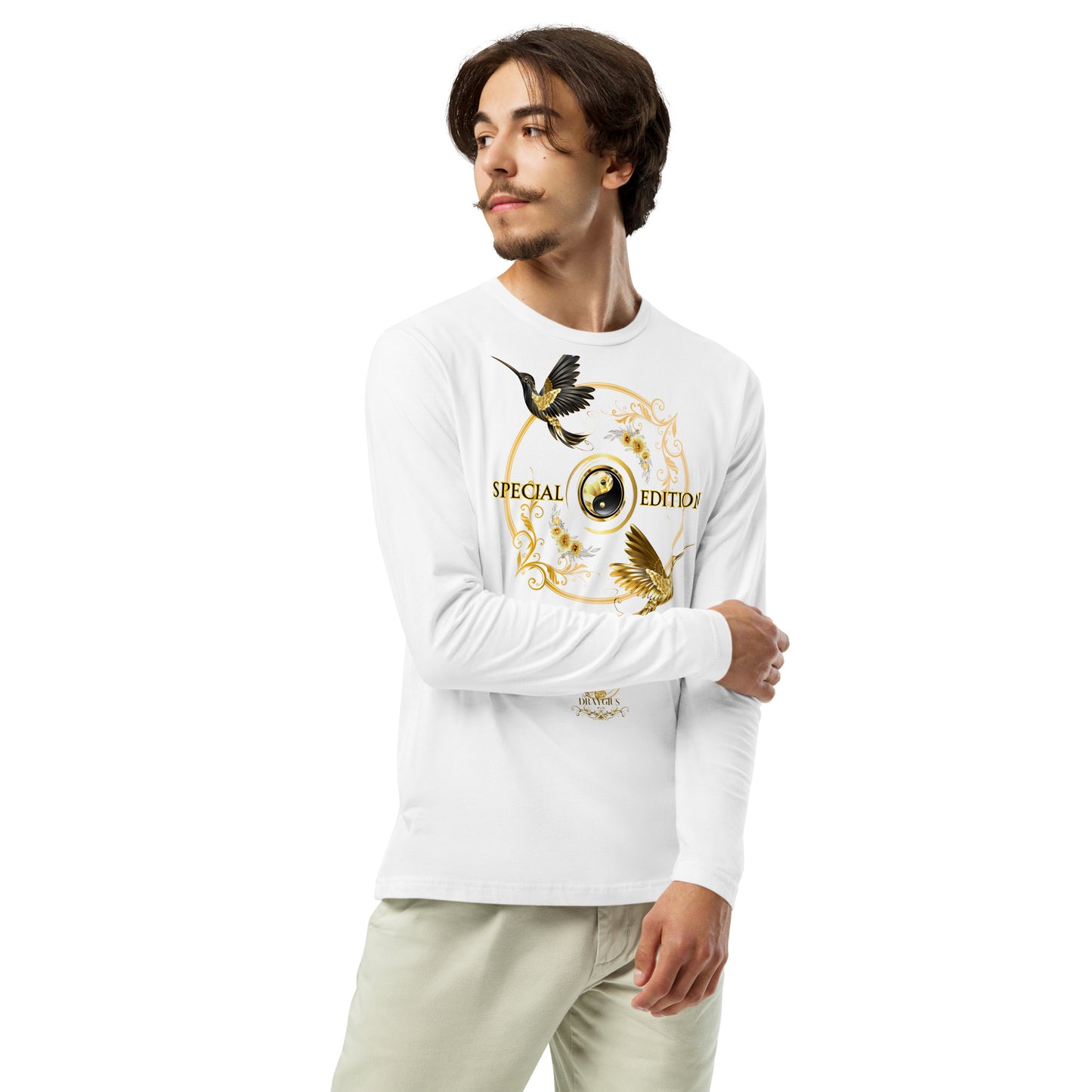 DYG Golden Hummingbird Long Sleeve Fitted Crew