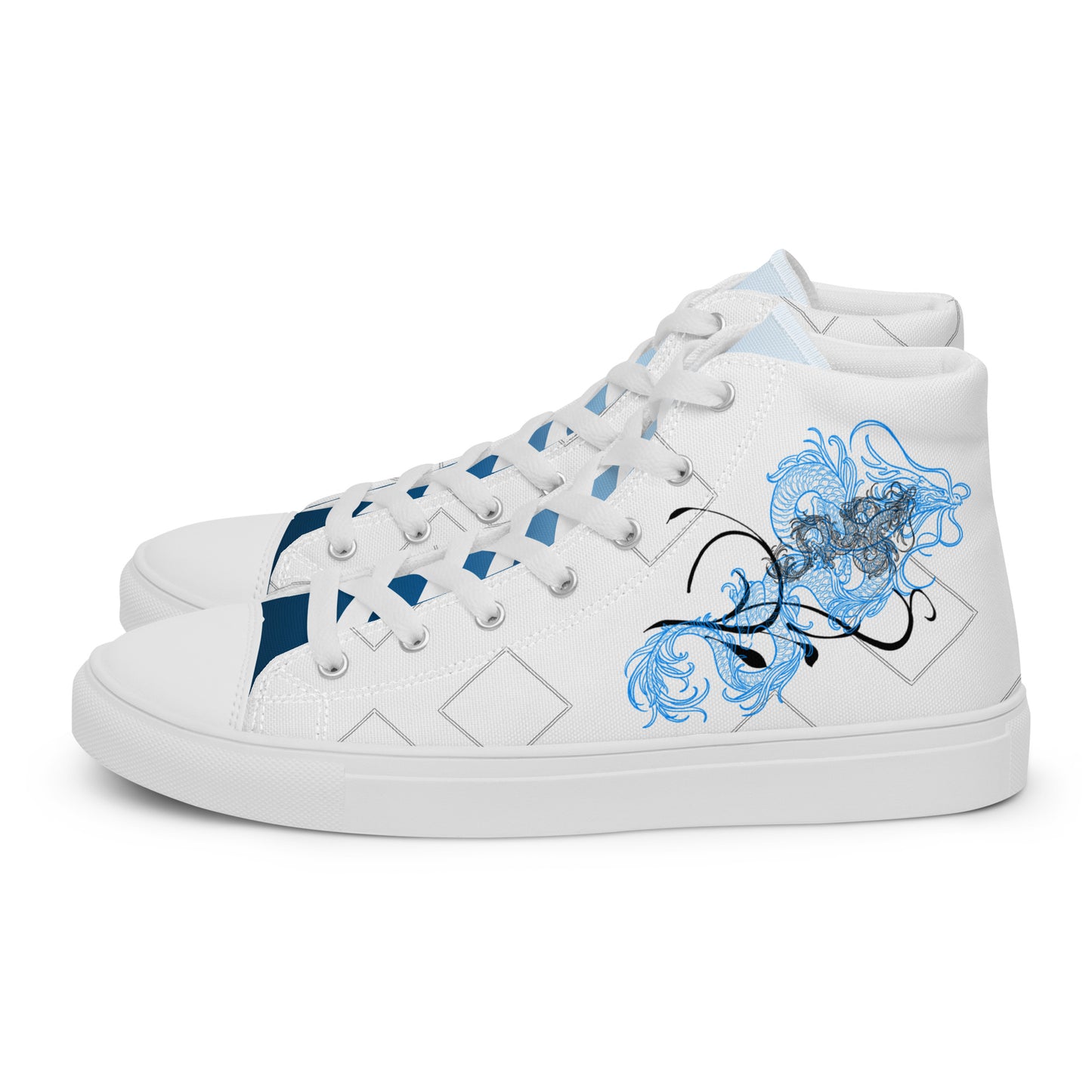 Azure Dragon high top shoes