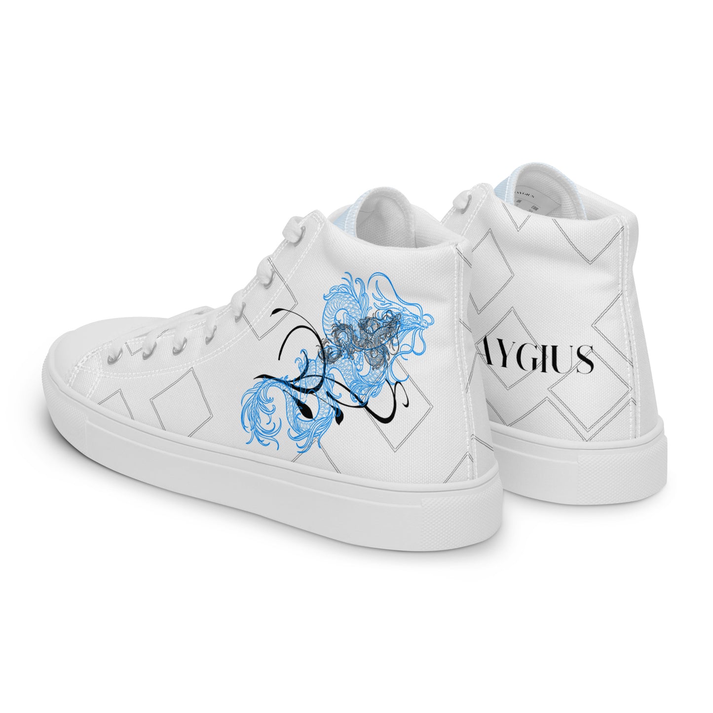 Azure Dragon high top shoes