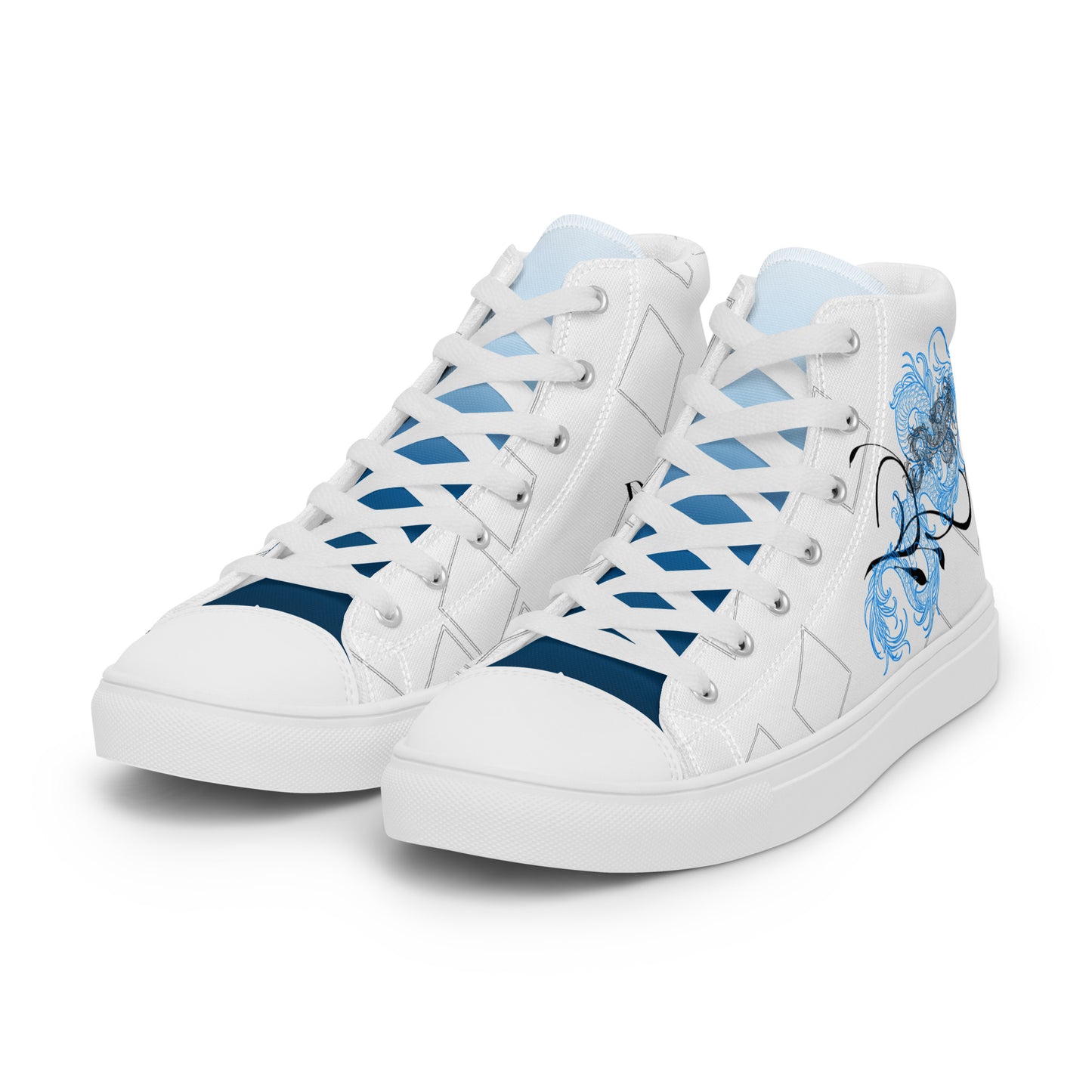 Azure Dragon high top shoes