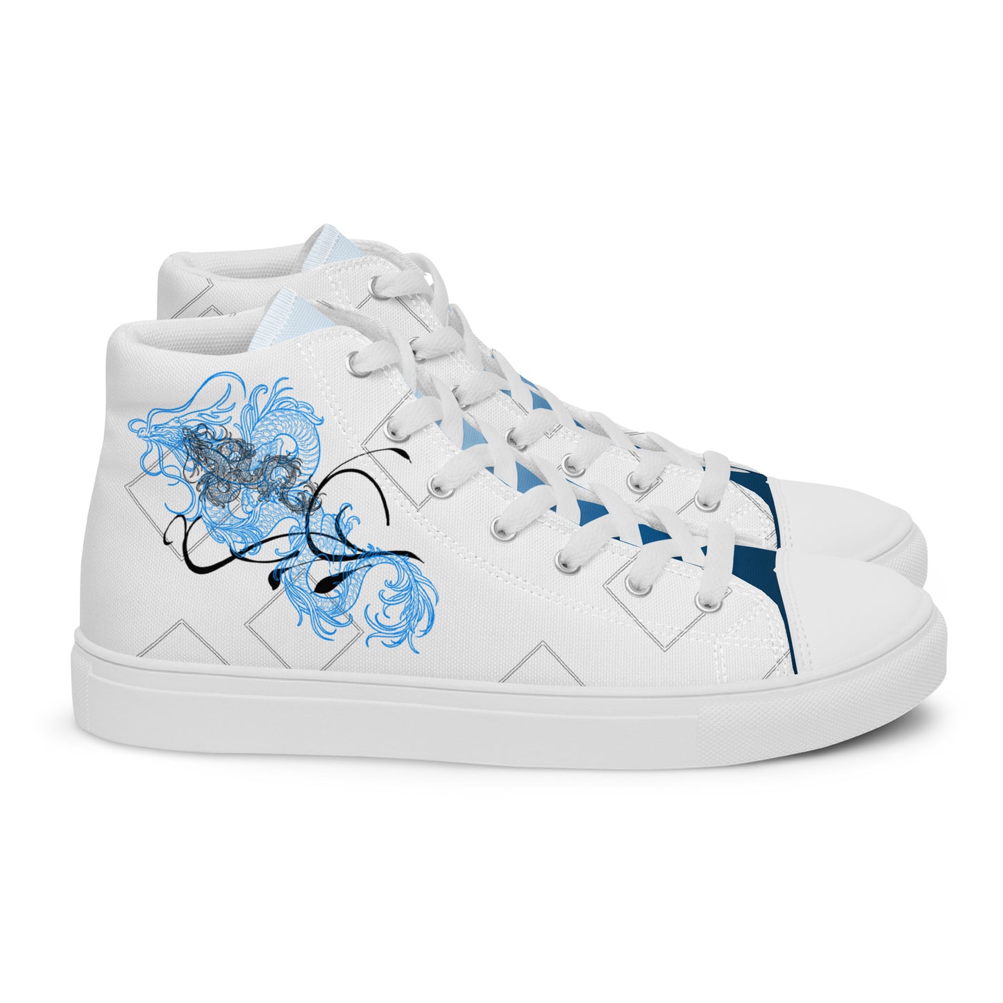 Azure Dragon high top shoes