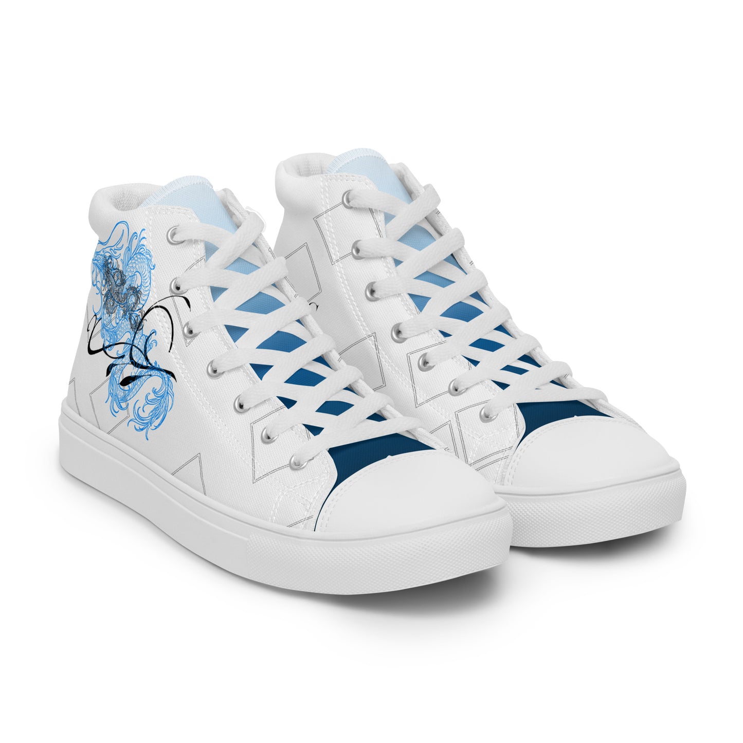 Azure Dragon high top shoes