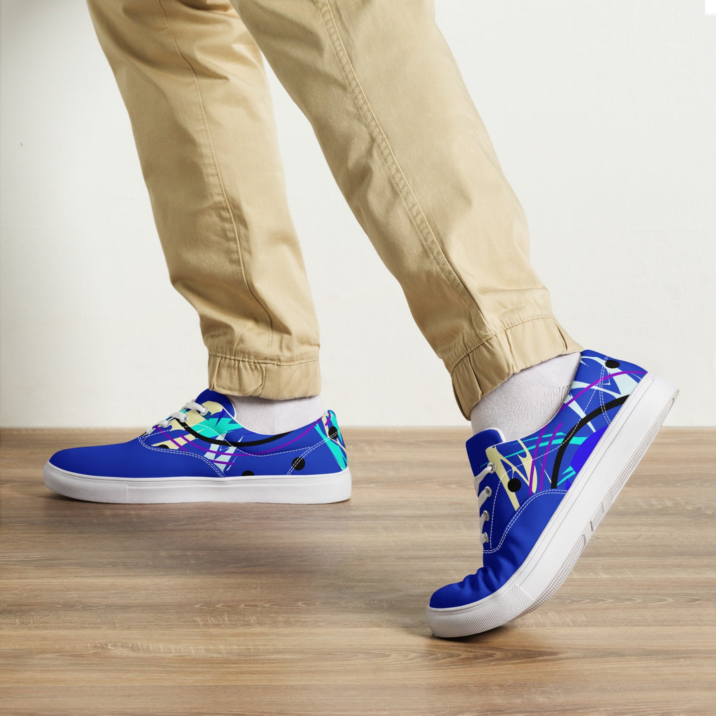 Abstract Lightning Men’s low tops