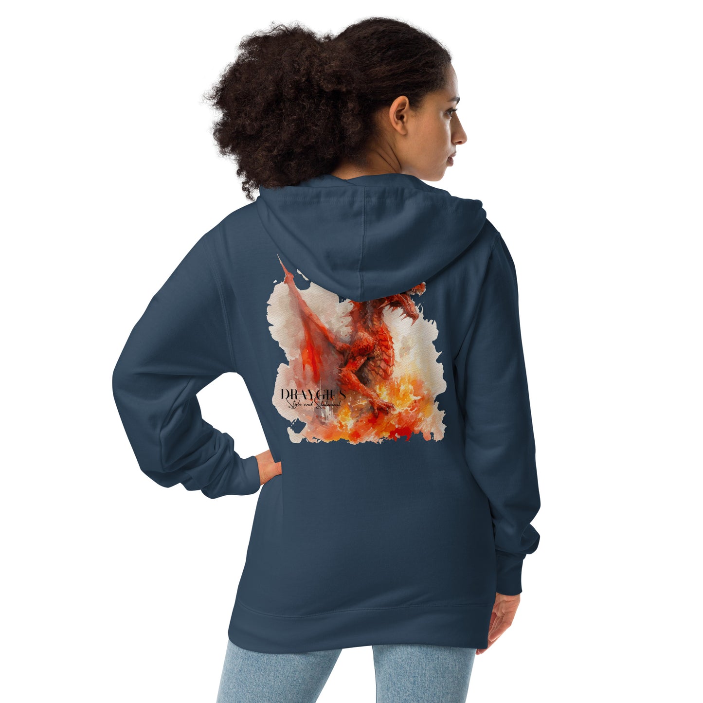 Painted Dragon zip Hoodie