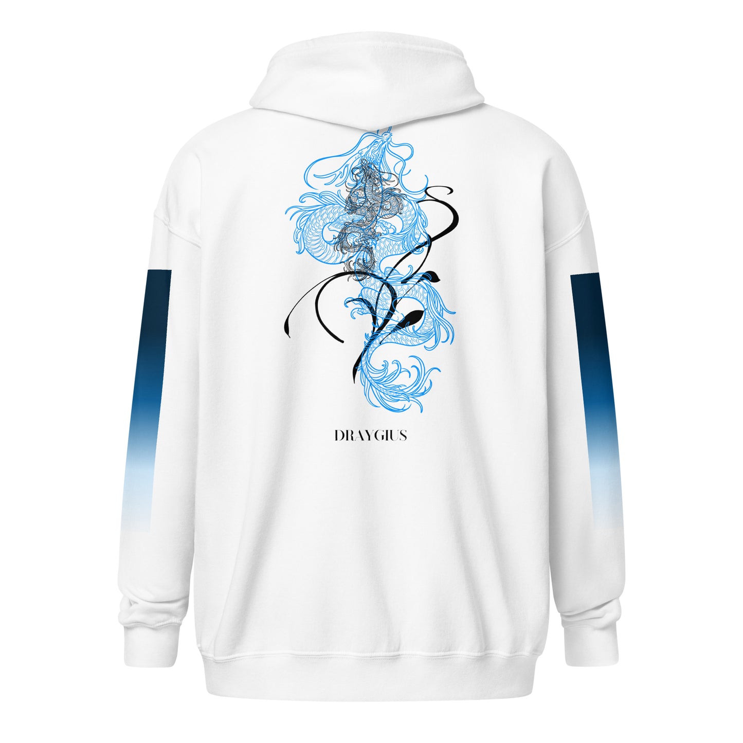 Azure Dragon heavy zip hoodie