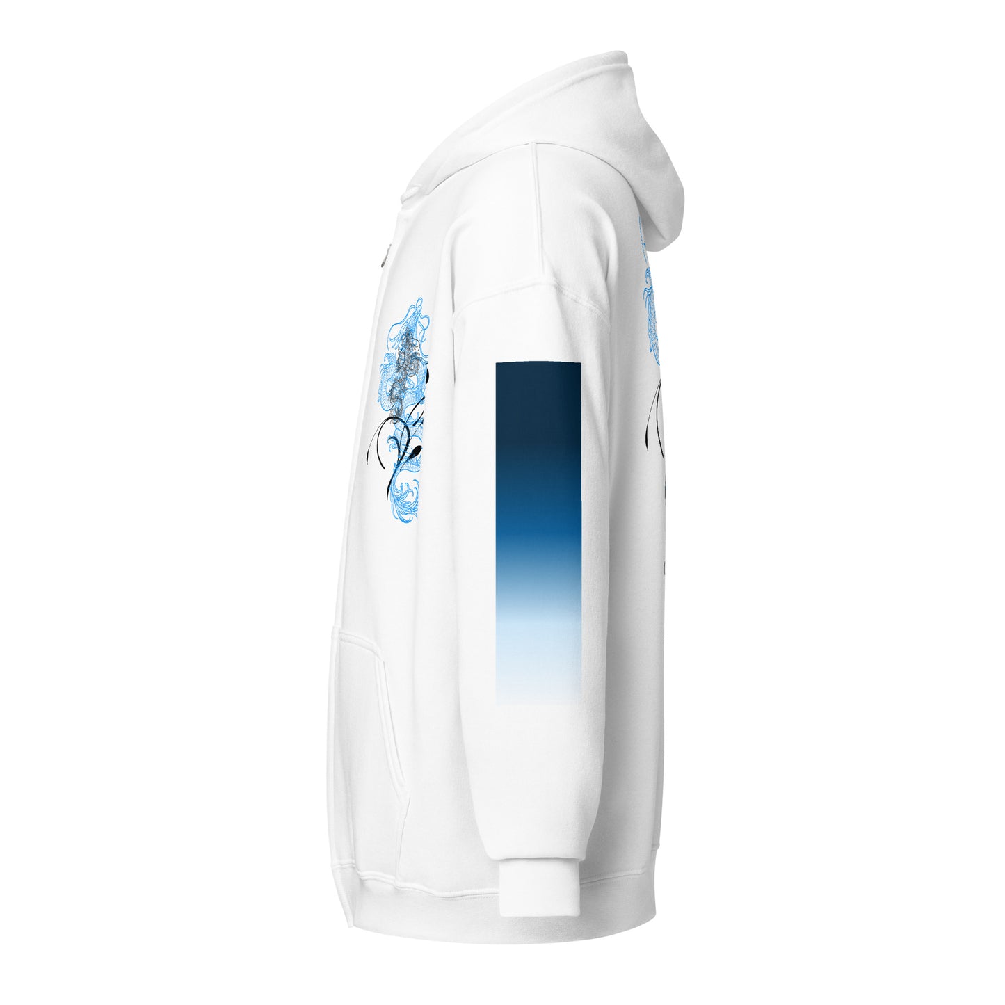 Azure Dragon heavy zip hoodie