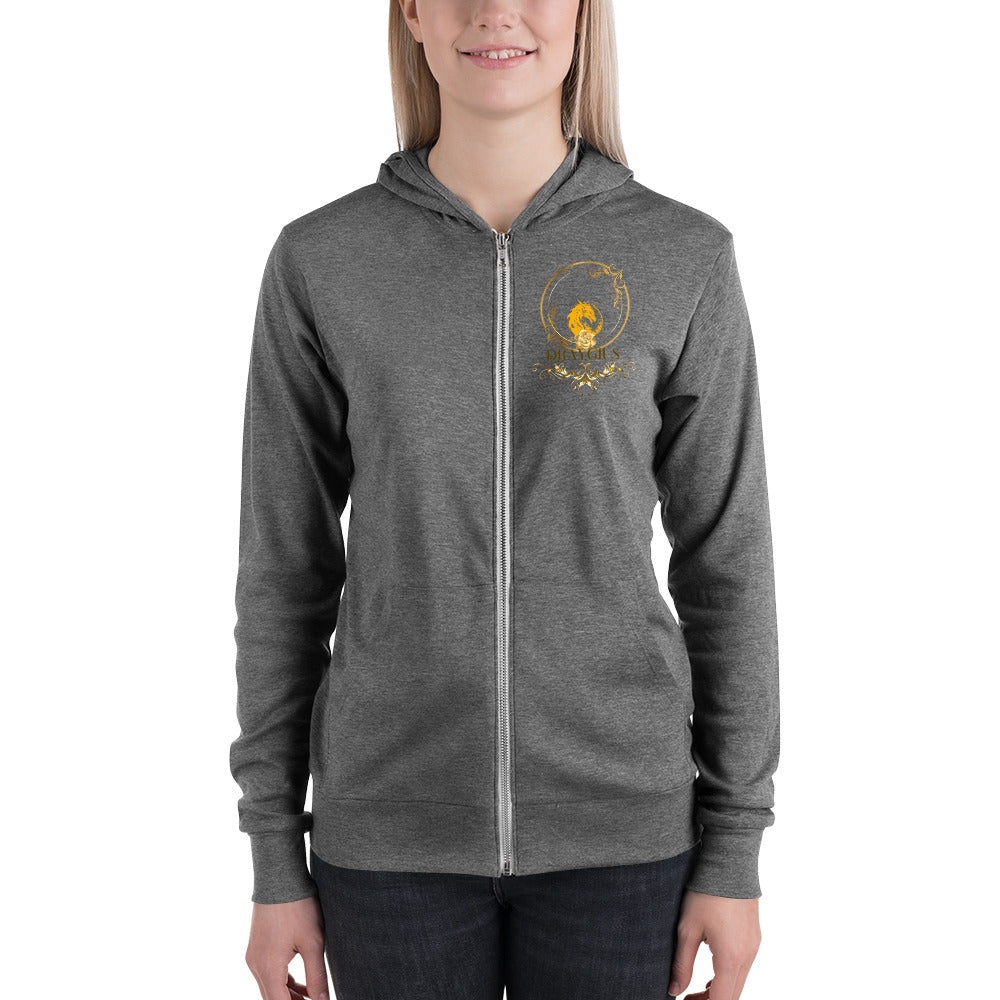 DYG Golden Hummingbird zip hoodie