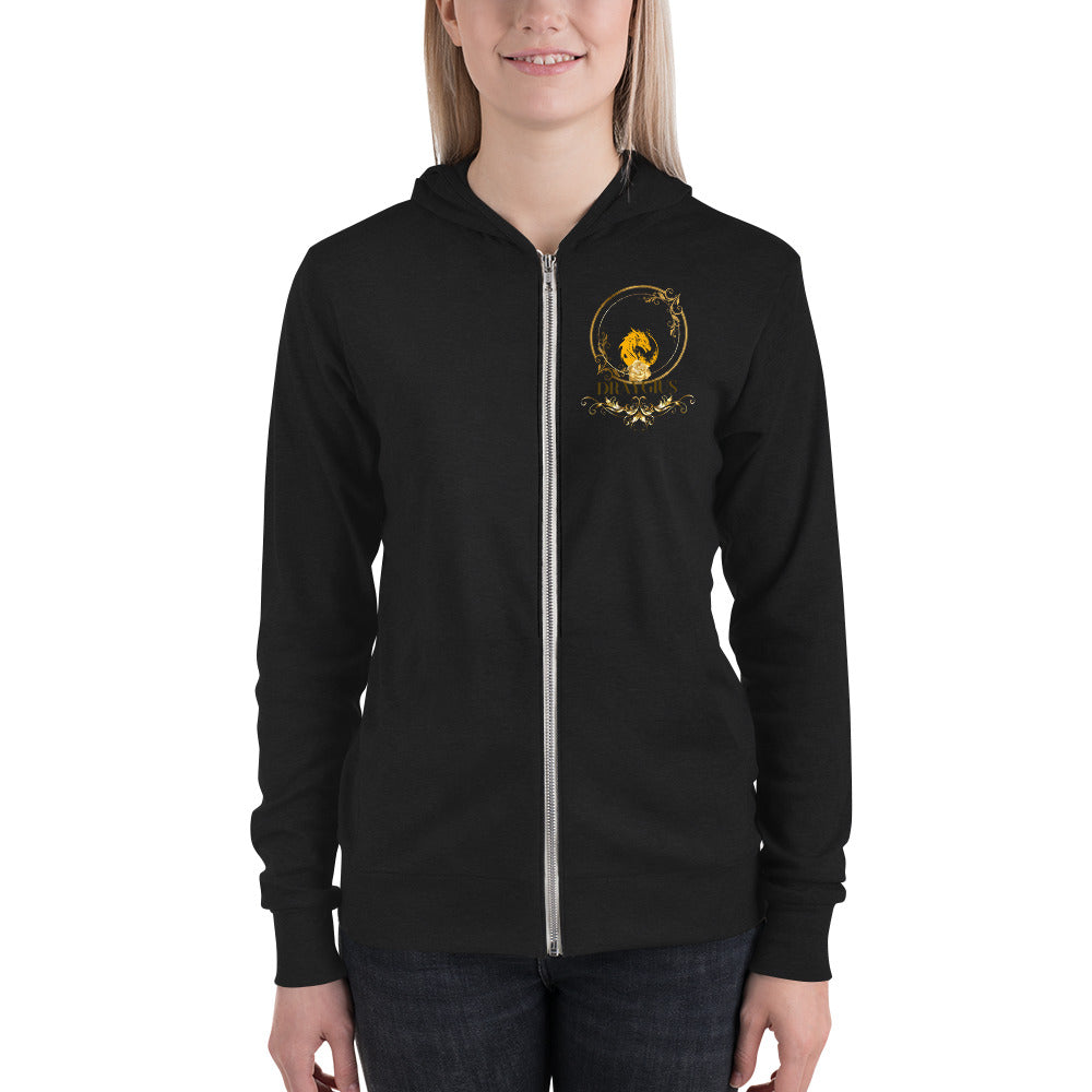 DYG Golden Hummingbird zip hoodie