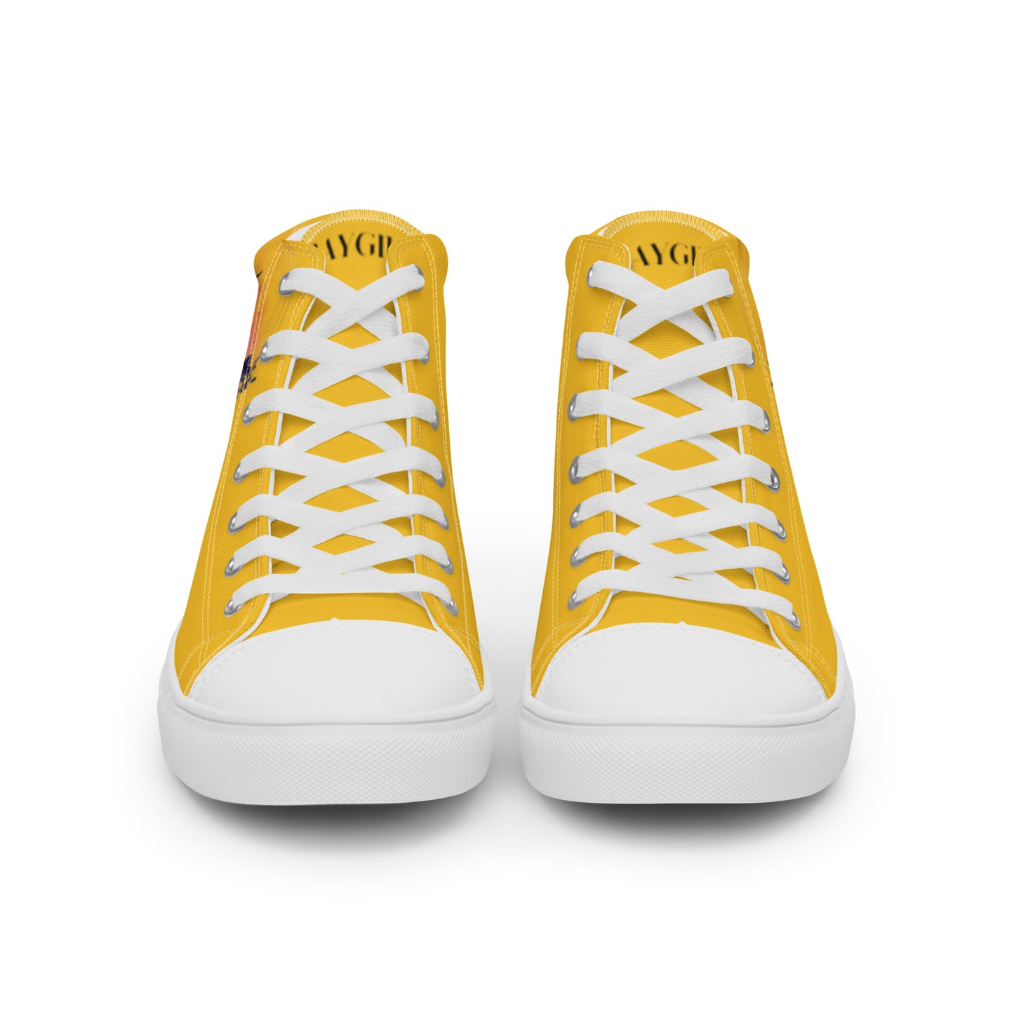 Floral Yellow high tops (women's)