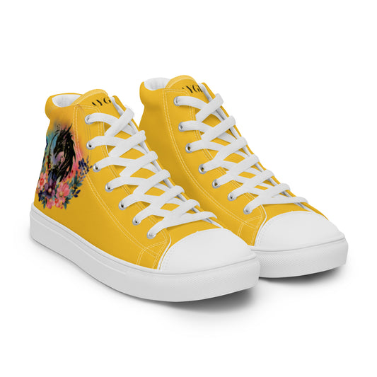 Floral Yellow high tops (women's)